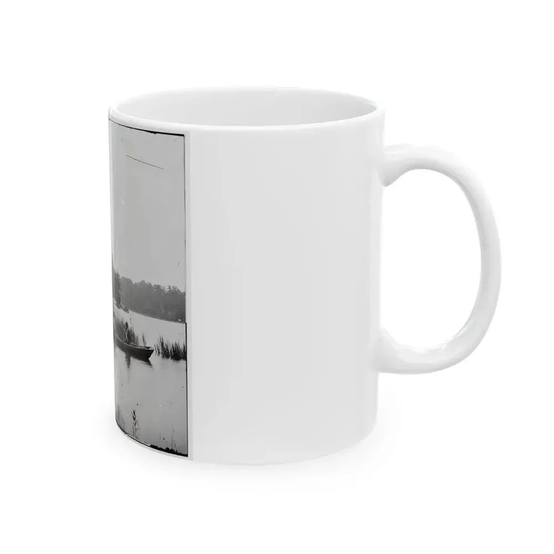 Bermuda Hundred, Virginia. Fishing On The James River (U.S. Civil War) White Coffee Mug - Go Mug Yourself