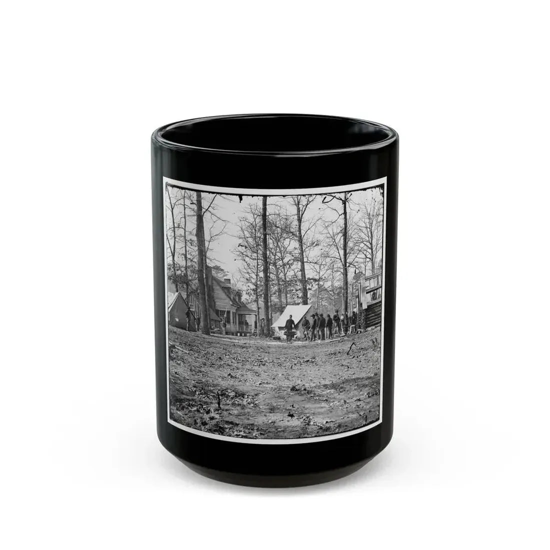 Bermuda Hundred, Virginia. Gen. Benjamin Butler's Headquarters (U.S. Civil War) Black Coffee Mug 15oz - Go Mug Yourself
