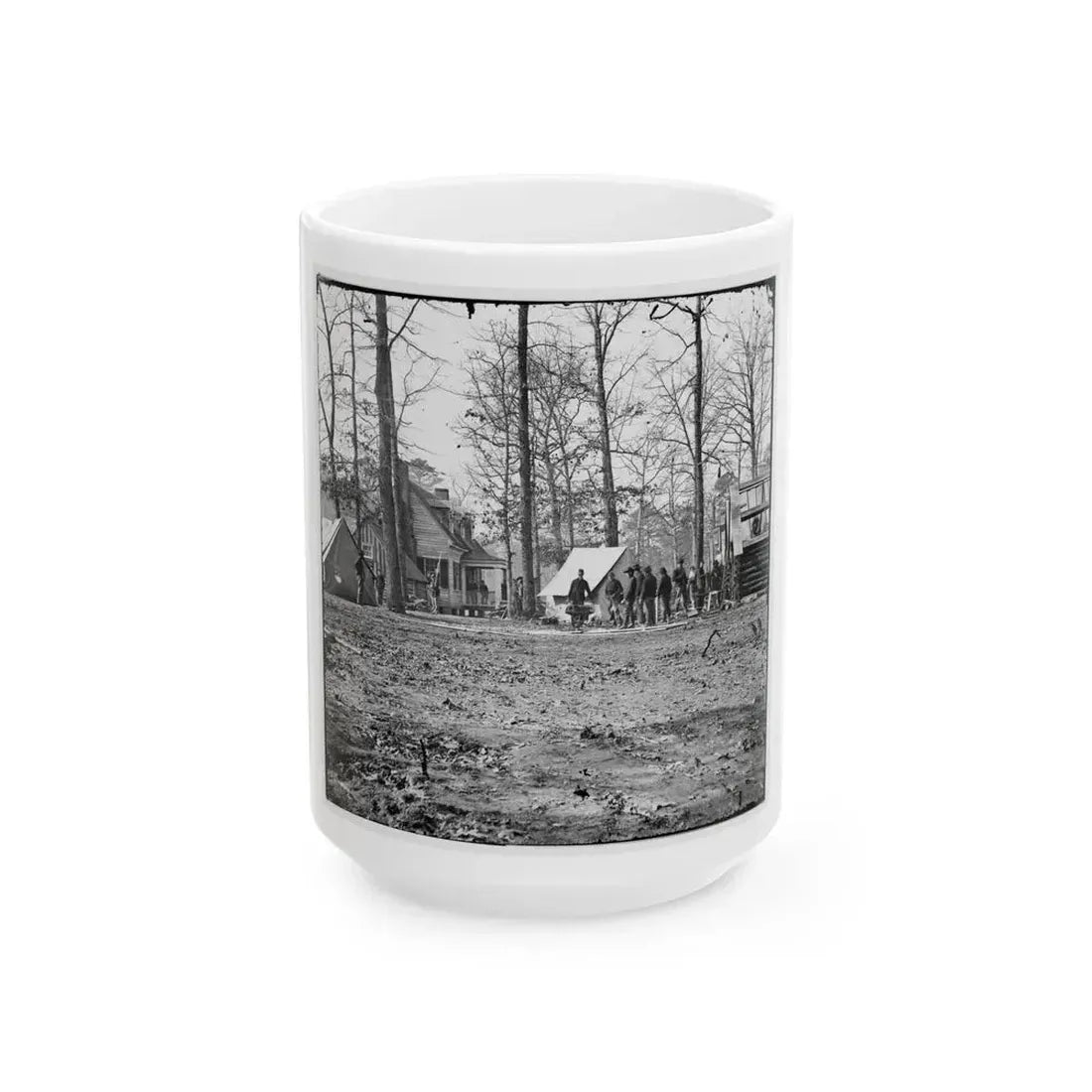 Bermuda Hundred, Virginia. Gen. Benjamin Butler's Headquarters (U.S. Civil War) White Coffee Mug 15oz - Go Mug Yourself