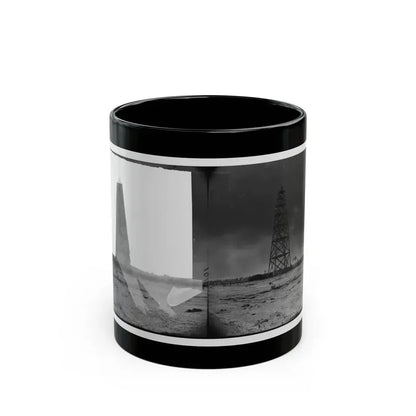 Bermuda Hundred, Virginia. Lookout Tower On Left Of Bermuda Hundred Line (U.S. Civil War) Black Coffee Mug 11oz - Go Mug Yourself