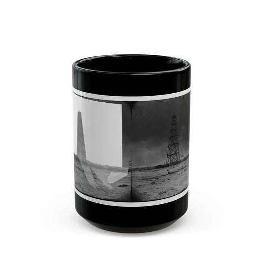 Bermuda Hundred, Virginia. Lookout Tower On Left Of Bermuda Hundred Line (U.S. Civil War) Black Coffee Mug 15oz - Go Mug Yourself