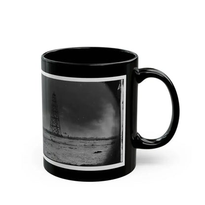 Bermuda Hundred, Virginia. Lookout Tower On Left Of Bermuda Hundred Line (U.S. Civil War) Black Coffee Mug - Go Mug Yourself