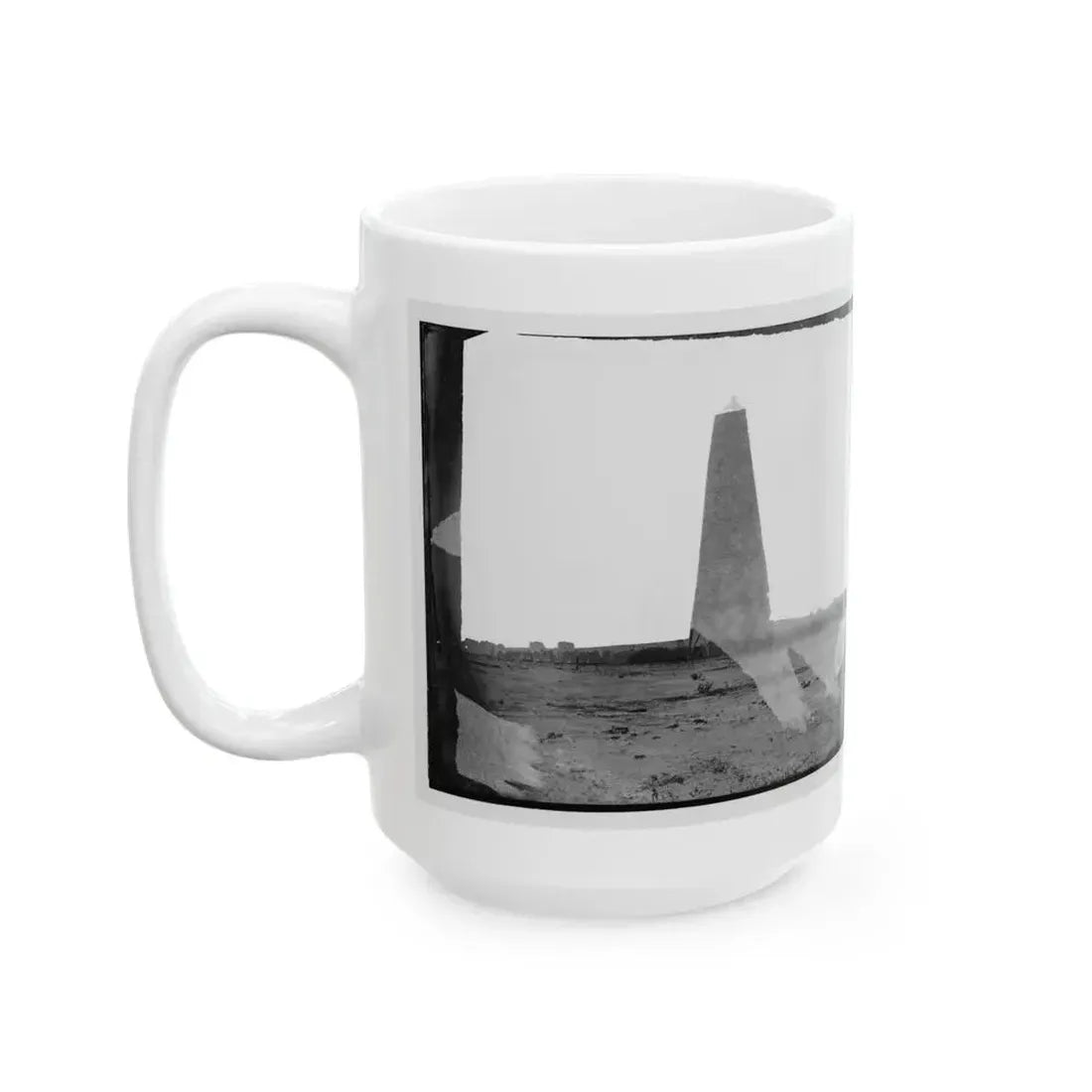 Bermuda Hundred, Virginia. Lookout Tower On Left Of Bermuda Hundred Line (U.S. Civil War) White Coffee Mug - Go Mug Yourself