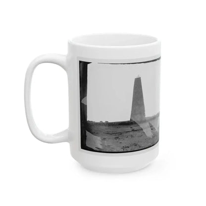 Bermuda Hundred, Virginia. Lookout Tower On Left Of Bermuda Hundred Line (U.S. Civil War) White Coffee Mug - Go Mug Yourself