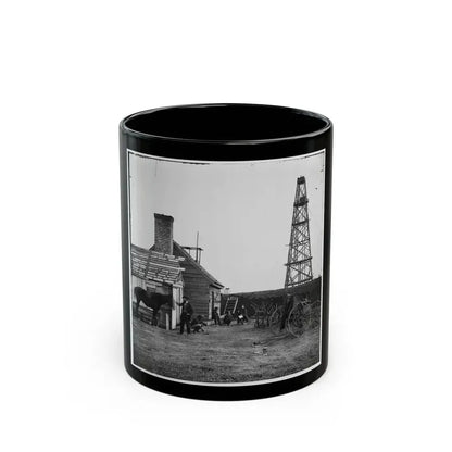 Bermuda Hundred, Virginia. Photographer At Butler's Signal Tower (U.S. Civil War) Black Coffee Mug 11oz - Go Mug Yourself