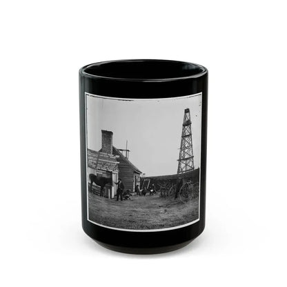 Bermuda Hundred, Virginia. Photographer At Butler's Signal Tower (U.S. Civil War) Black Coffee Mug 15oz - Go Mug Yourself