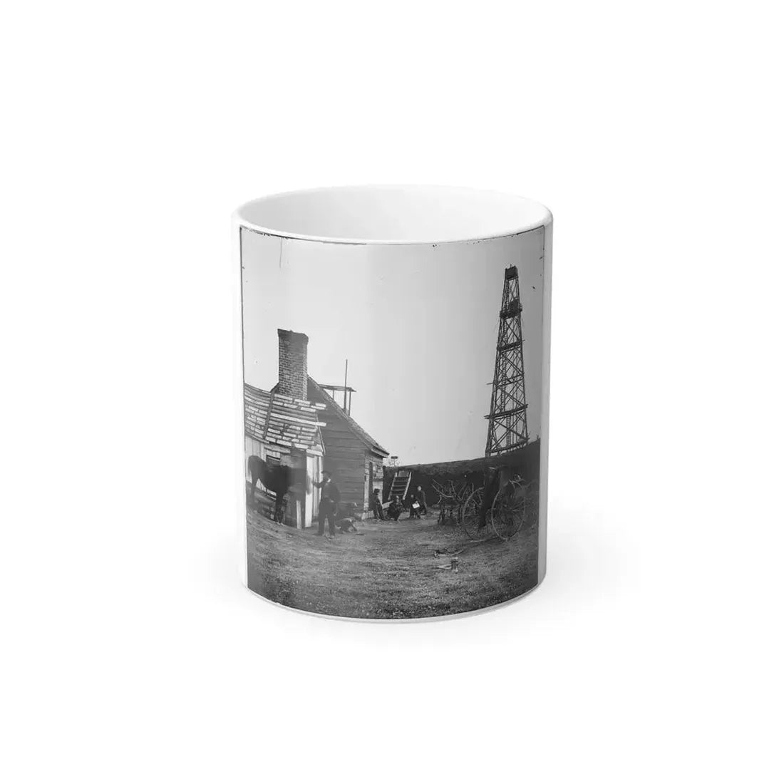 Bermuda Hundred, Virginia. Photographer at Butler's Signal Tower (U.S. Civil War) Color Changing Coffee Mug 11oz Default Title - Go Mug Yourself