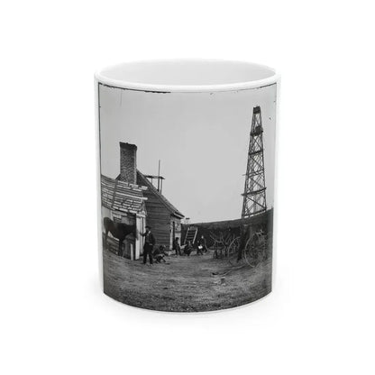 Bermuda Hundred, Virginia. Photographer At Butler's Signal Tower (U.S. Civil War) White Coffee Mug 11oz - Go Mug Yourself