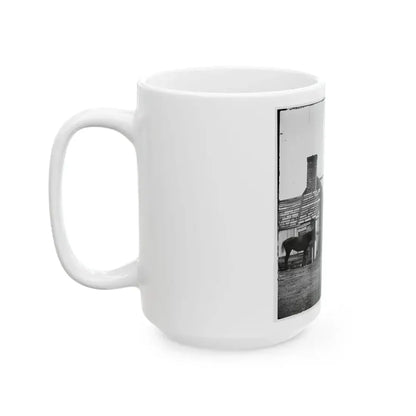 Bermuda Hundred, Virginia. Photographer At Butler's Signal Tower (U.S. Civil War) White Coffee Mug - Go Mug Yourself