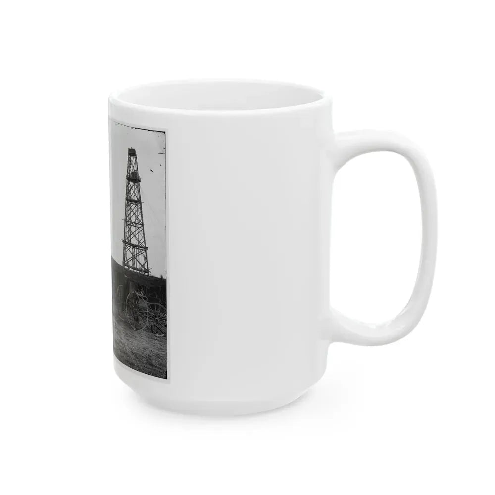 Bermuda Hundred, Virginia. Photographer At Butler's Signal Tower (U.S. Civil War) White Coffee Mug - Go Mug Yourself