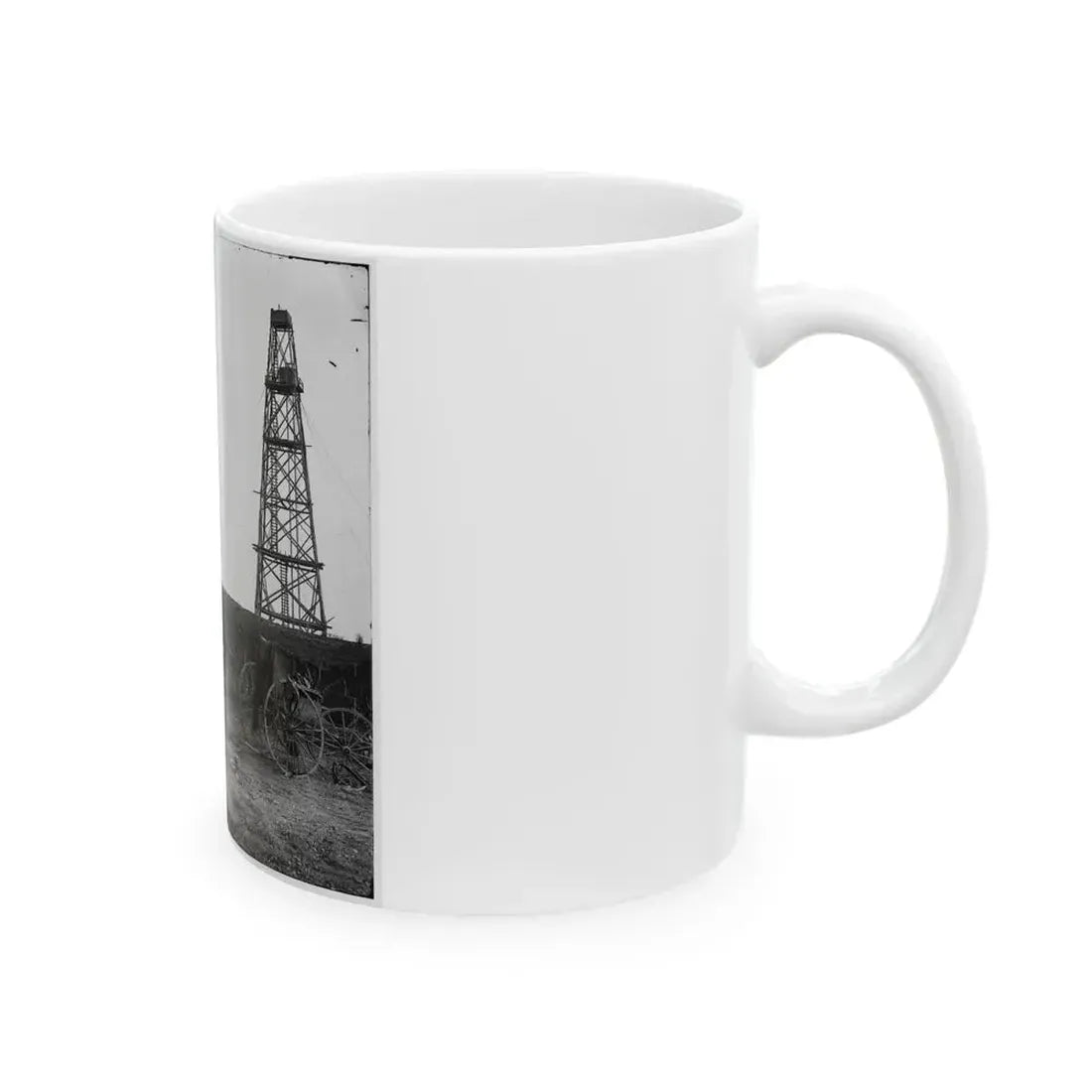 Bermuda Hundred, Virginia. Photographer At Butler's Signal Tower (U.S. Civil War) White Coffee Mug - Go Mug Yourself