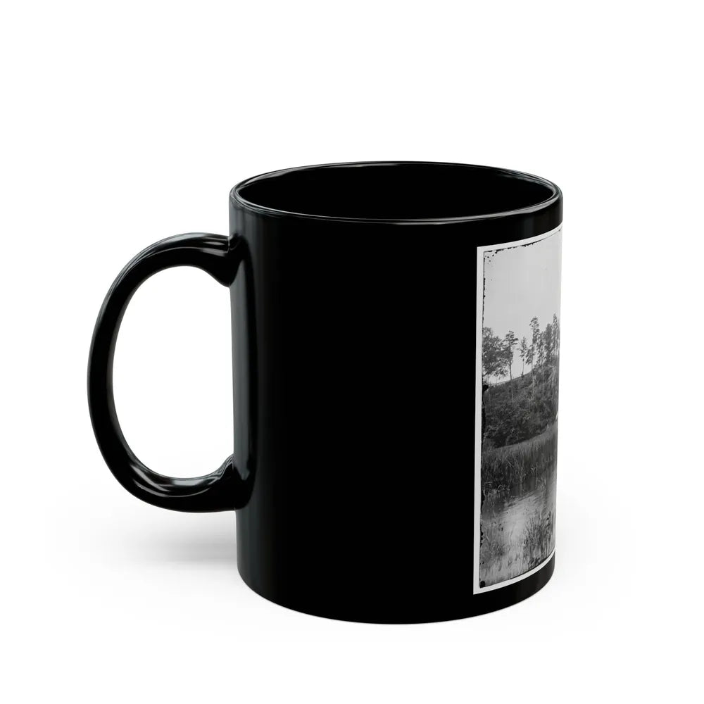 Bermuda Hundred, Virginia. Fishing On The James River (U.S. Civil War) Black Coffee Mug-Go Mug Yourself