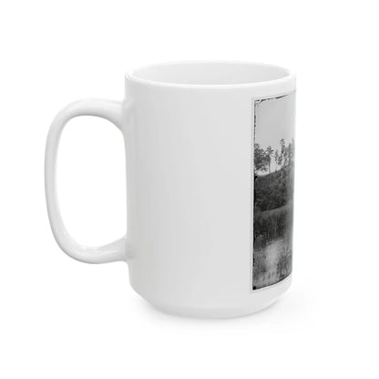 Bermuda Hundred, Virginia. Fishing On The James River (U.S. Civil War) White Coffee Mug-Go Mug Yourself