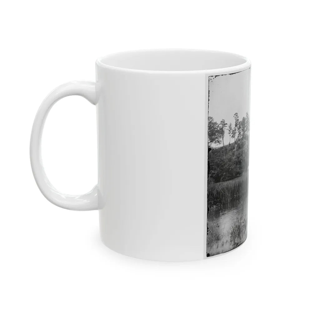 Bermuda Hundred, Virginia. Fishing On The James River (U.S. Civil War) White Coffee Mug-Go Mug Yourself