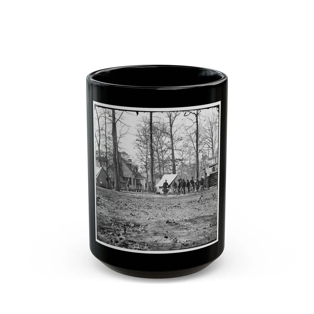 Bermuda Hundred, Virginia. Gen. Benjamin Butler's Headquarters (U.S. Civil War) Black Coffee Mug-15oz-Go Mug Yourself