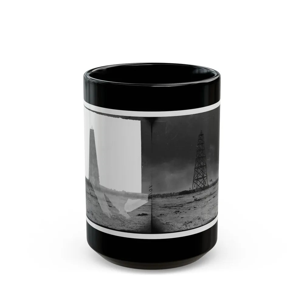 Bermuda Hundred, Virginia. Lookout Tower On Left Of Bermuda Hundred Line (U.S. Civil War) Black Coffee Mug-15oz-Go Mug Yourself