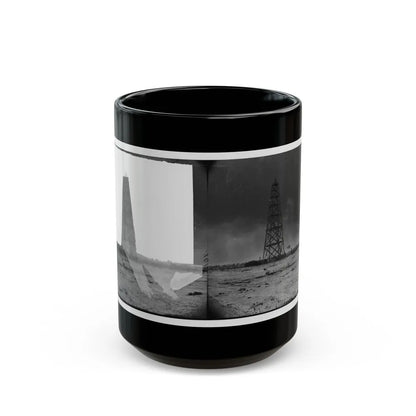 Bermuda Hundred, Virginia. Lookout Tower On Left Of Bermuda Hundred Line (U.S. Civil War) Black Coffee Mug-15oz-Go Mug Yourself