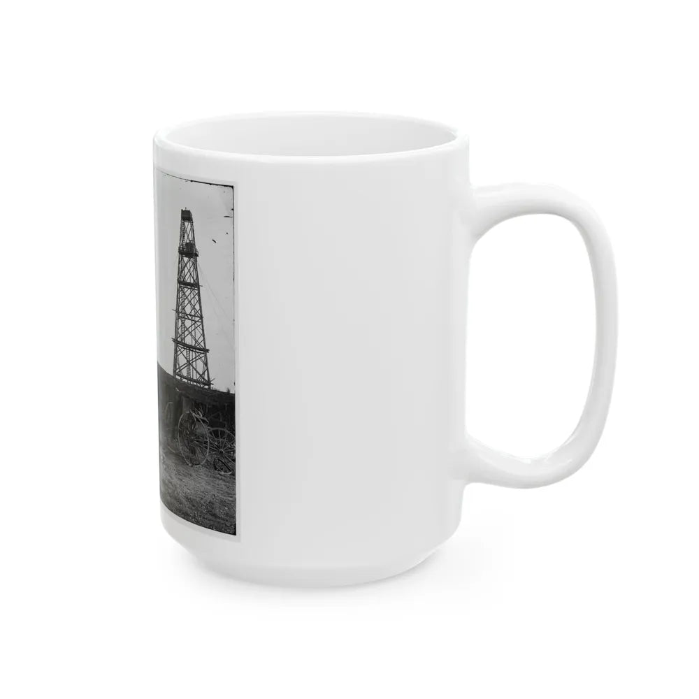 Bermuda Hundred, Virginia. Photographer At Butler's Signal Tower (U.S. Civil War) White Coffee Mug-Go Mug Yourself