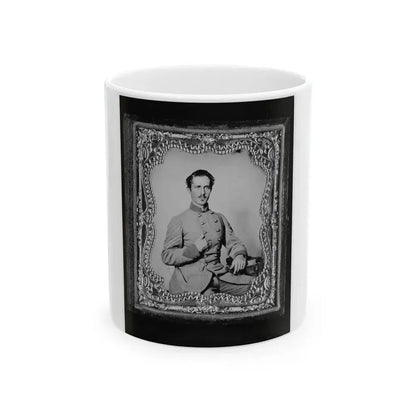Bernard Bluecher Graves, Corp., C.S.A., Three-Quarter Length Portrait, Seated, Facing Front (U.S. Civil War) White Coffee Mug 11oz - Go Mug Yourself