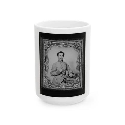 Bernard Bluecher Graves, Corp., C.S.A., Three-Quarter Length Portrait, Seated, Facing Front (U.S. Civil War) White Coffee Mug 15oz - Go Mug Yourself