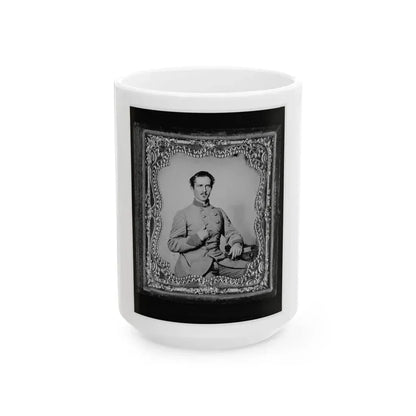 Bernard Bluecher Graves, Corp., C.S.A., Three-Quarter Length Portrait, Seated, Facing Front (U.S. Civil War) White Coffee Mug 15oz - Go Mug Yourself