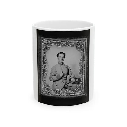 Bernard Bluecher Graves, Corp., C.S.A., Three-Quarter Length Portrait, Seated, Facing Front (U.S. Civil War) White Coffee Mug-11oz-Go Mug Yourself