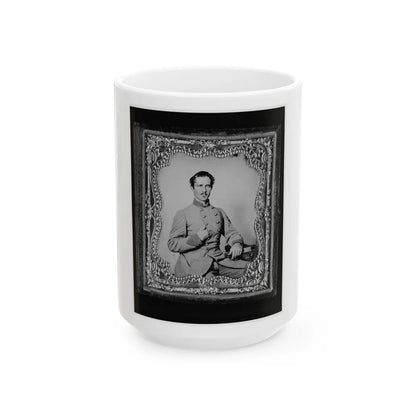 Bernard Bluecher Graves, Corp., C.S.A., Three-Quarter Length Portrait, Seated, Facing Front (U.S. Civil War) White Coffee Mug-15oz-Go Mug Yourself