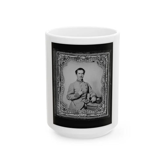 Bernard Bluecher Graves, Corp., C.S.A., Three-Quarter Length Portrait, Seated, Facing Front (U.S. Civil War) White Coffee Mug-15oz-Go Mug Yourself