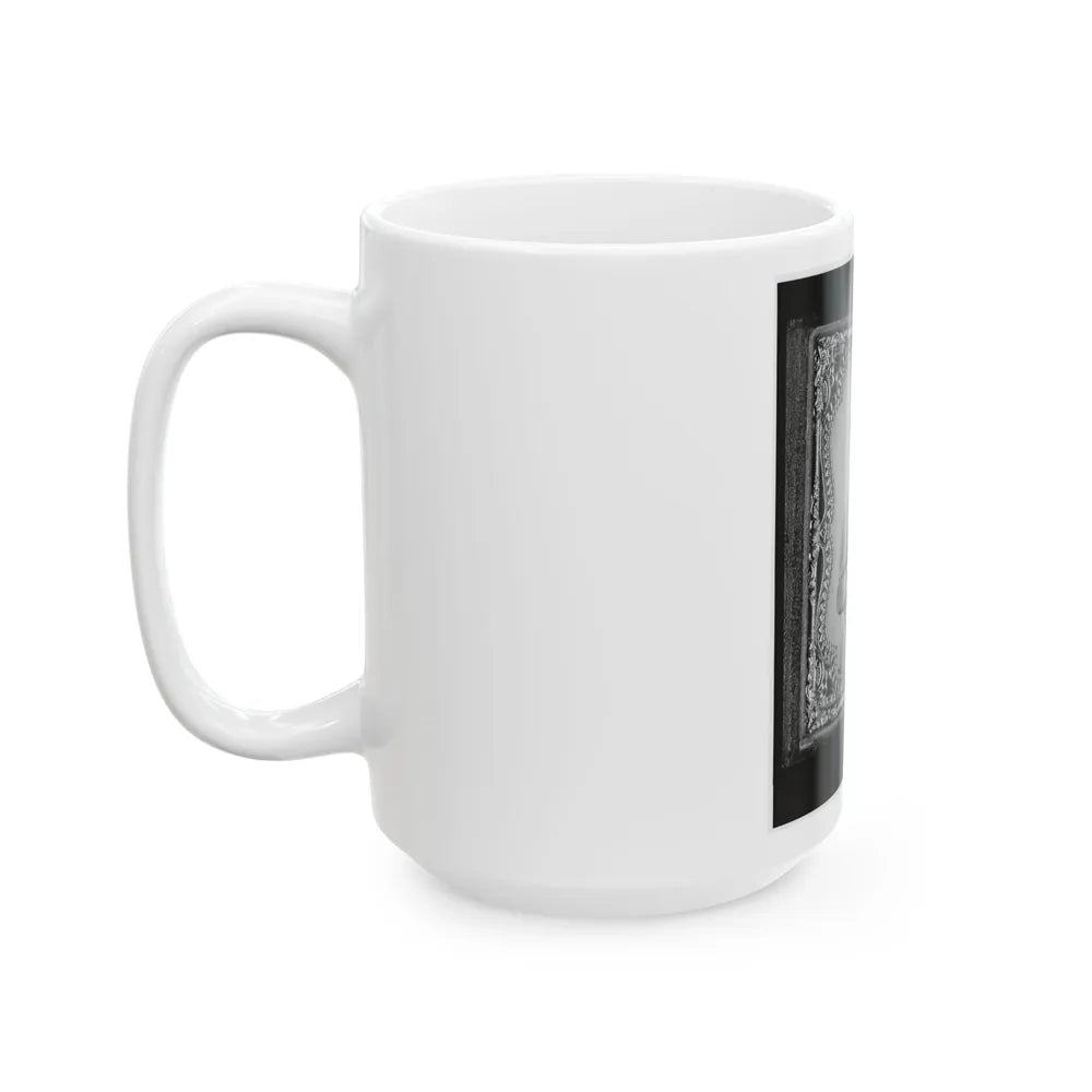 Bernard Bluecher Graves, Corp., C.S.A., Three-Quarter Length Portrait, Seated, Facing Front (U.S. Civil War) White Coffee Mug-Go Mug Yourself