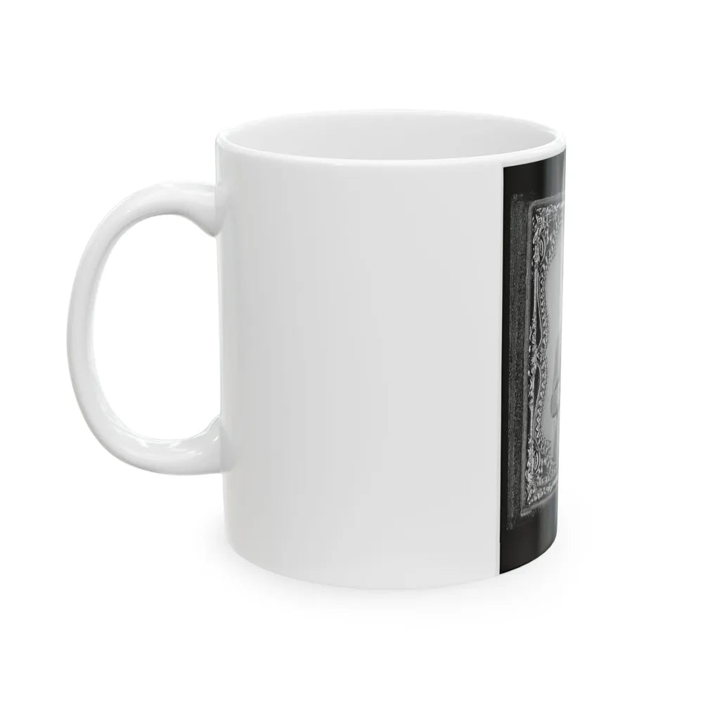 Bernard Bluecher Graves, Corp., C.S.A., Three-Quarter Length Portrait, Seated, Facing Front (U.S. Civil War) White Coffee Mug-Go Mug Yourself
