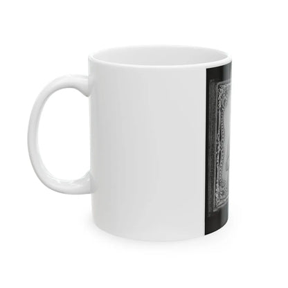 Bernard Bluecher Graves, Corp., C.S.A., Three-Quarter Length Portrait, Seated, Facing Front (U.S. Civil War) White Coffee Mug-Go Mug Yourself