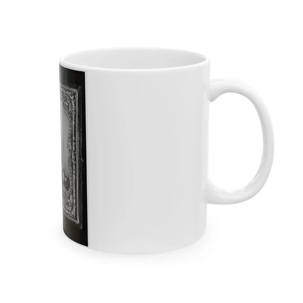 Bernard Bluecher Graves, Corp., C.S.A., Three-Quarter Length Portrait, Seated, Facing Front (U.S. Civil War) White Coffee Mug-Go Mug Yourself