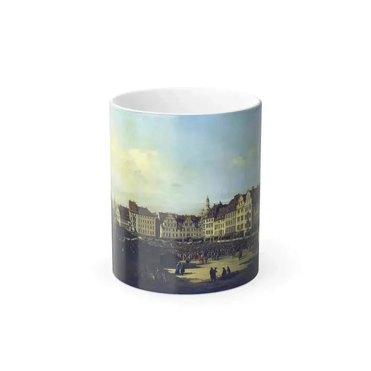 Bernardo Bellotto (1721-1780) The Old Market Square in Dresden - Oil on Canvas 1750 - Color Changing Mug 11oz 11oz - Go Mug Yourself