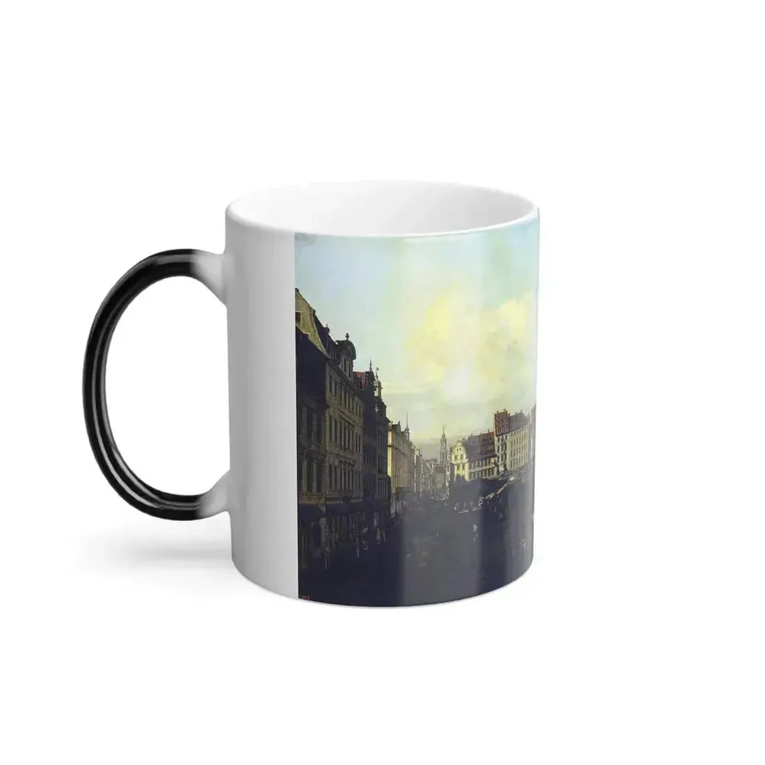 Bernardo Bellotto (1721-1780) The Old Market Square in Dresden - Oil on Canvas 1750 - Color Changing Mug 11oz - Go Mug Yourself