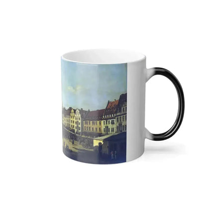 Bernardo Bellotto (1721-1780) The Old Market Square in Dresden - Oil on Canvas 1750 - Color Changing Mug 11oz - Go Mug Yourself