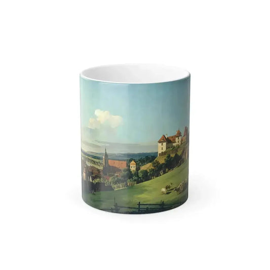 Bernardo Bellotto (1721-1780) View of Pirna from the Sonnenstein Castle - oil on canvas c1750 - Color Changing Mug 11oz 11oz - Go Mug Yourself