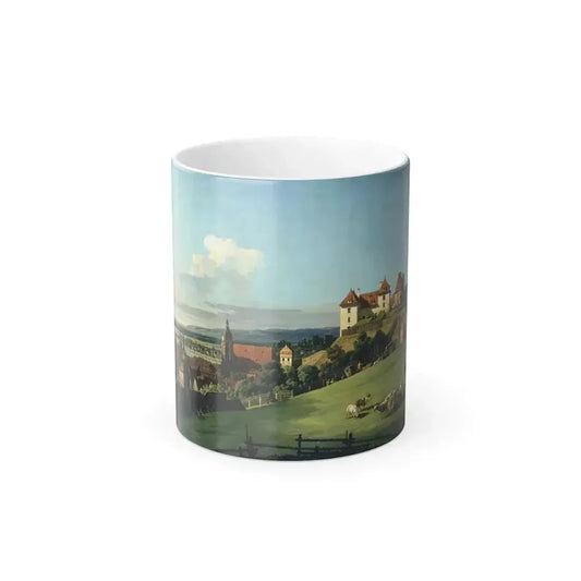 Bernardo Bellotto (1721-1780) View of Pirna from the Sonnenstein Castle - oil on canvas c1750 hres - Color Changing Mug 11oz 11oz - Go Mug Yourself
