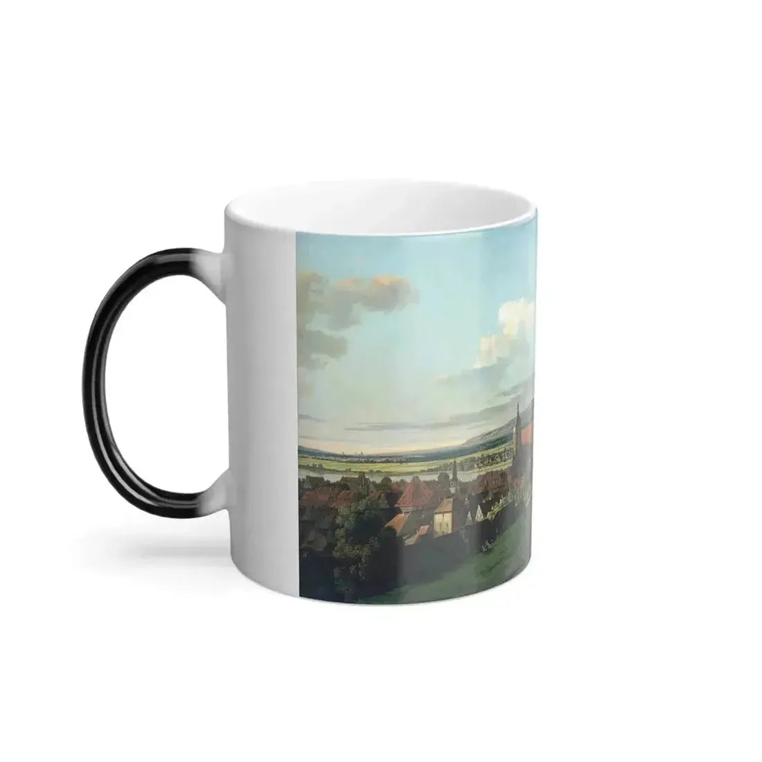 Bernardo Bellotto (1721-1780) View of Pirna from the Sonnenstein Castle - oil on canvas c1750 hres - Color Changing Mug 11oz - Go Mug Yourself