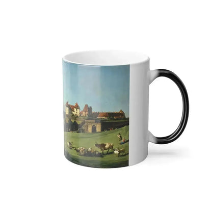 Bernardo Bellotto (1721-1780) View of Pirna from the Sonnenstein Castle - oil on canvas c1750 hres - Color Changing Mug 11oz - Go Mug Yourself
