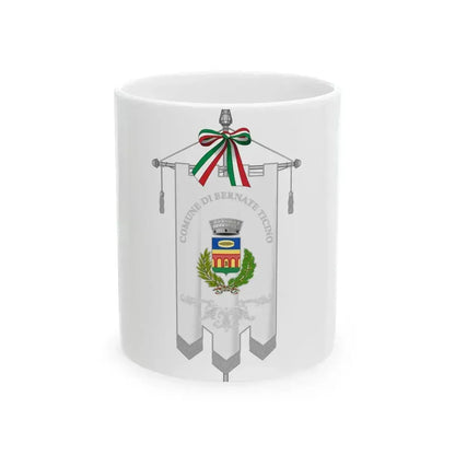 Bernate Ticino-Gonfalone (Italy) White Coffee Mug 11oz - Go Mug Yourself