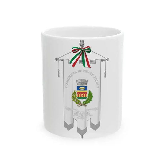 Bernate Ticino-Gonfalone (Italy) White Coffee Mug 11oz - Go Mug Yourself