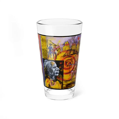 Bernd Kugler - Hurone-warrior (Native Americans in Art) Pint Glass 16oz 16oz - Go Mug Yourself