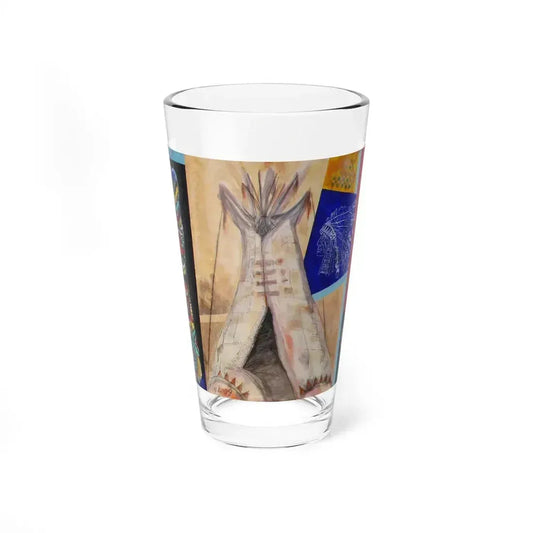 Bernd Kugler - Indianerbild 1 (Native Americans in Art) Pint Glass 16oz 16oz - Go Mug Yourself