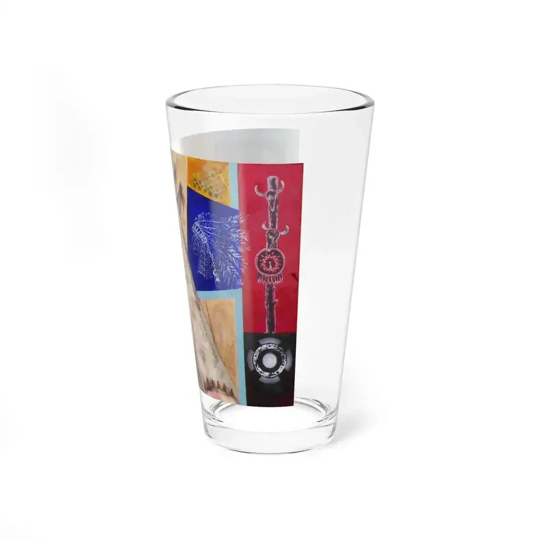 Bernd Kugler - Indianerbild 1 (Native Americans in Art) Pint Glass 16oz - Go Mug Yourself