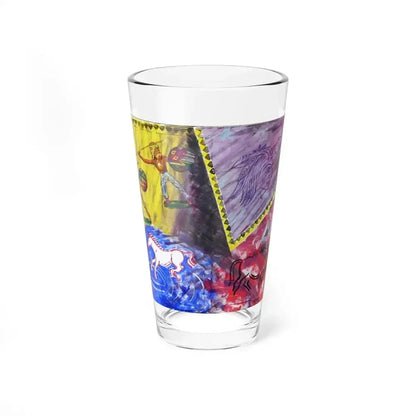 Bernd Kugler - Indianerbild 2 (Native Americans in Art) Pint Glass 16oz 16oz - Go Mug Yourself