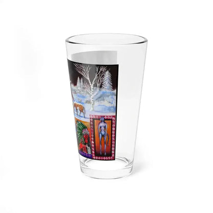 Bernd Kugler - Indianerbild 6 (Native Americans in Art) Pint Glass 16oz - Go Mug Yourself