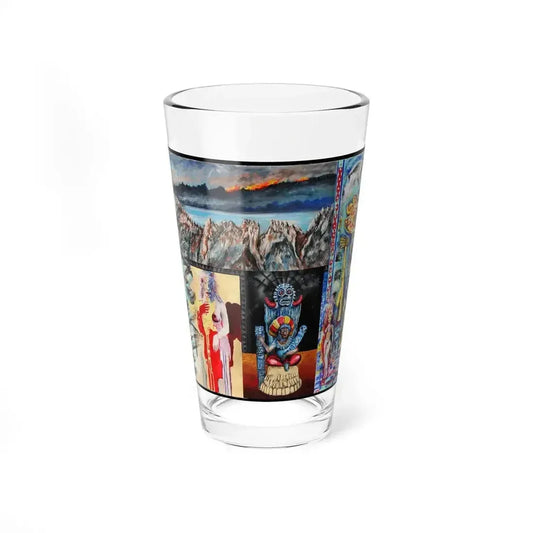Bernd Kugler - Indianerbild 7 (Native Americans in Art) Pint Glass 16oz 16oz - Go Mug Yourself