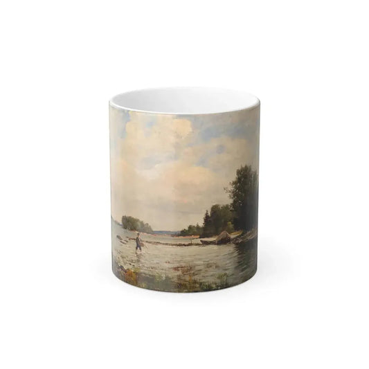 Berndt Lindholm (1841-1914) Coastal View - Oil on Canvas 1882 - Color Changing Mug 11oz Default Title 11oz - Go Mug Yourself