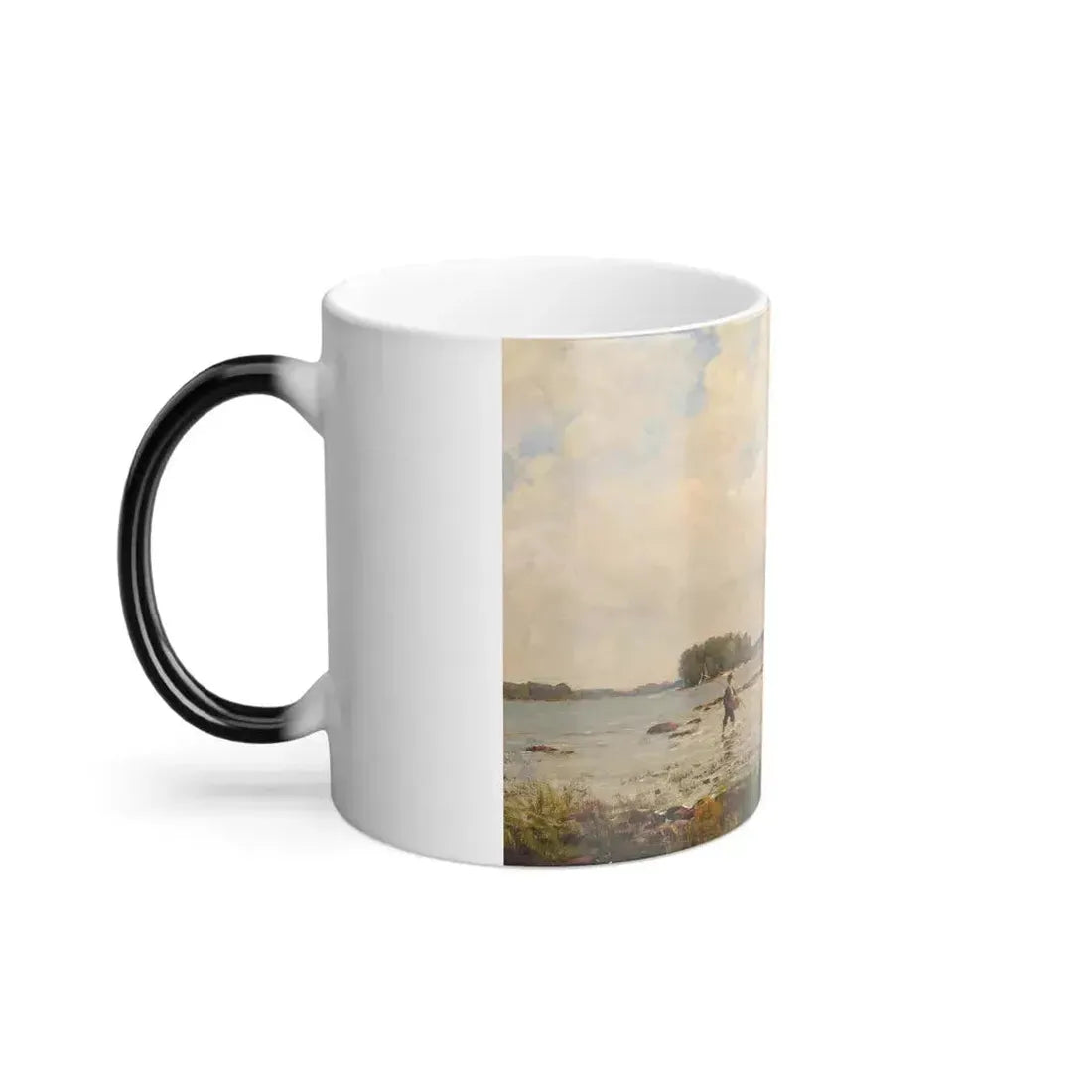 Berndt Lindholm (1841-1914) Coastal View - Oil on Canvas 1882 - Color Changing Mug 11oz - Go Mug Yourself