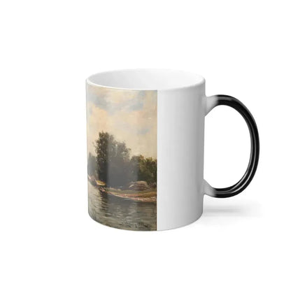 Berndt Lindholm (1841-1914) Coastal View - Oil on Canvas 1882 - Color Changing Mug 11oz - Go Mug Yourself